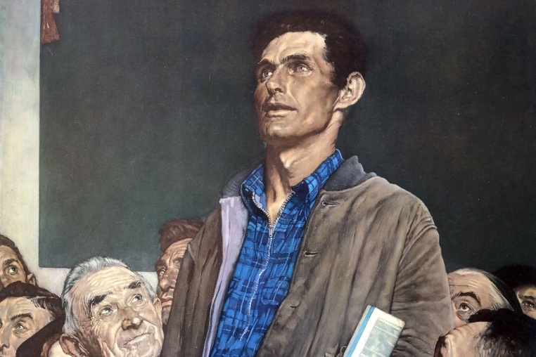 Freedom of Speech, Painting by Norman Rockwell