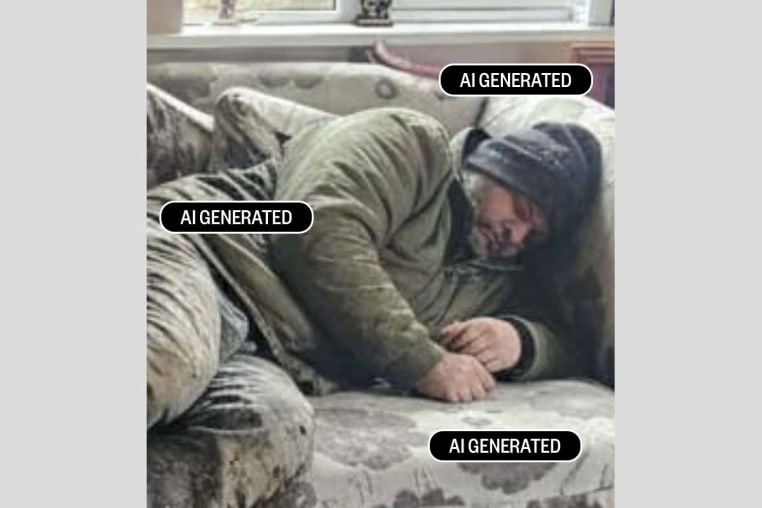 an ai a.i. artificial intelligence homesless man prank image