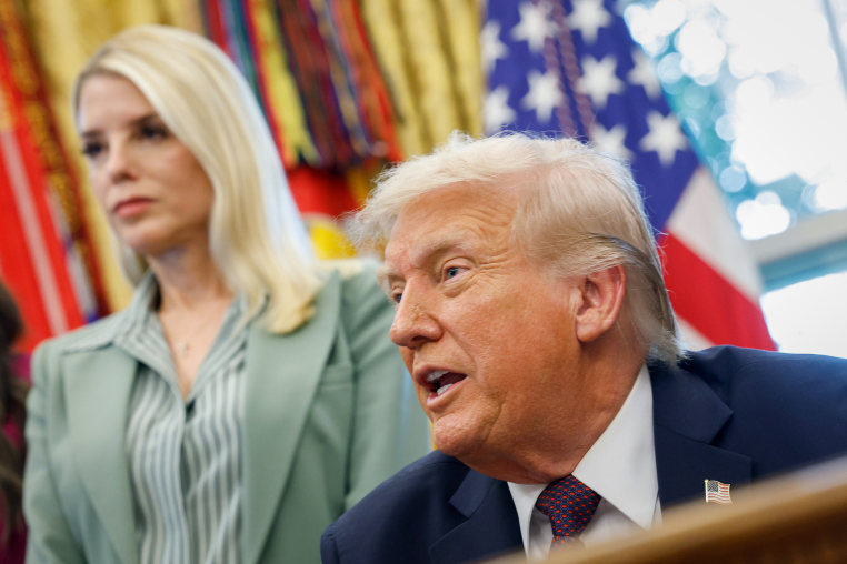 Donald Trump and Pam Bondi.