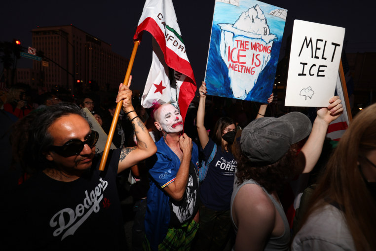 "No Kings" protesters march in Los Angeles