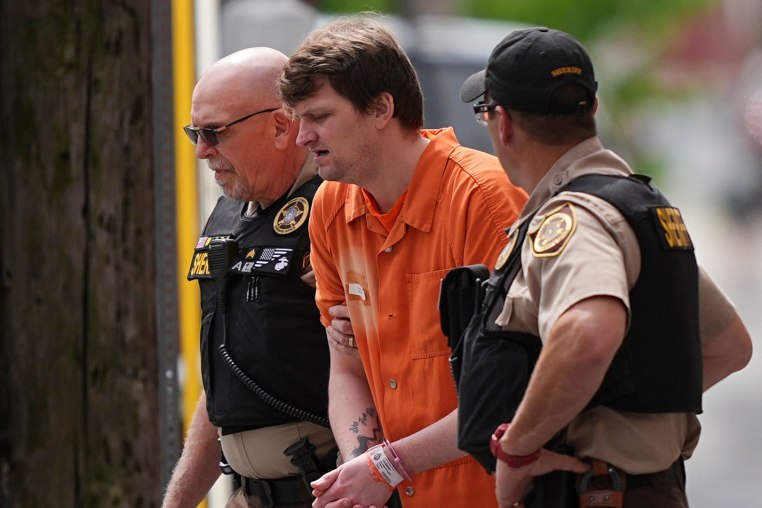 Sexual assault suspect Ian Cleary departs from the Adams County Court House in Gettysburg, Pa., on May 29, 2025. 