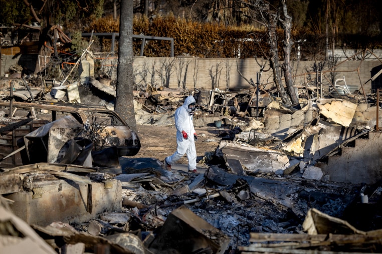 Eaton fire victims return to their burned out homes in Altadena