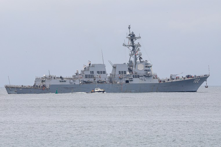 The USS Sampson (DDG 102), a U.S. Navy missile destroyer.