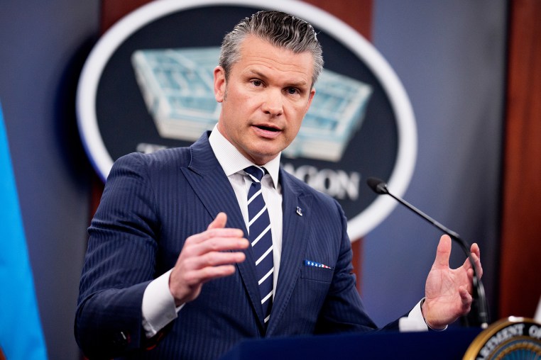 U.S. Defense Secretary Pete Hegseth at the Pentagon.