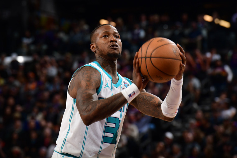 Terry Rozier with the Charlotte Hornets in 2023.
