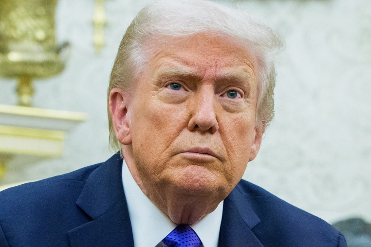 US President Donald Trump in the Oval Office.