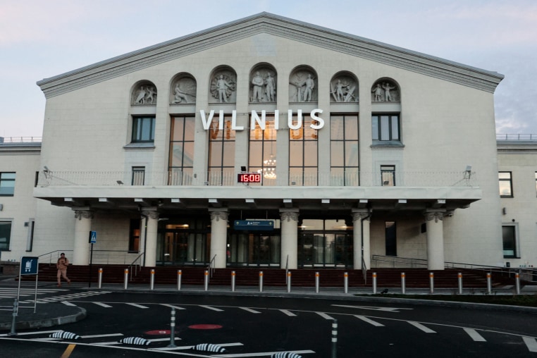 The exterior of the building for Vilnius Airport