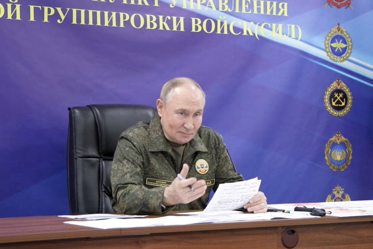 Russia's President Putin visits armed forces' command centre in the course of Russia-Ukraine conflict