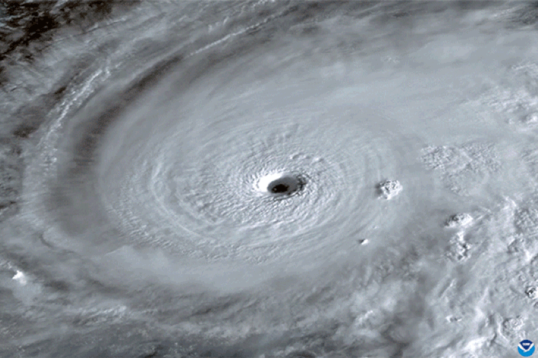 Satellite view of Hurricane Melissa