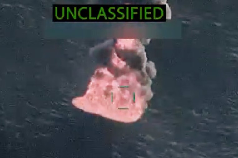 Defense Secretary Pete Hegseth posted images on X reportedly showing strikes on four vessels in the Eastern Pacific.