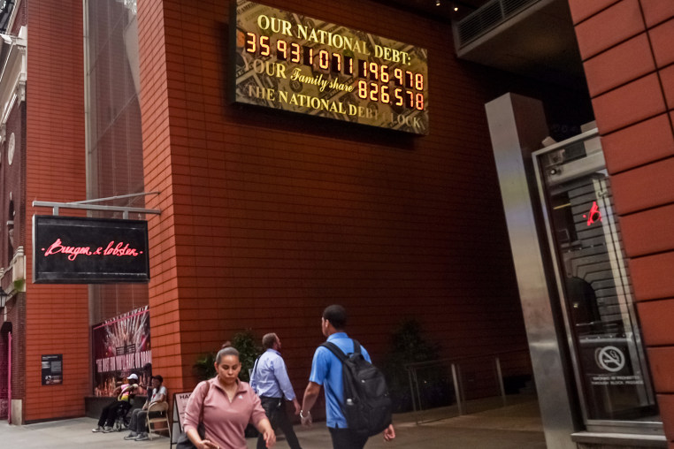 The National Debt Clock in New York City.