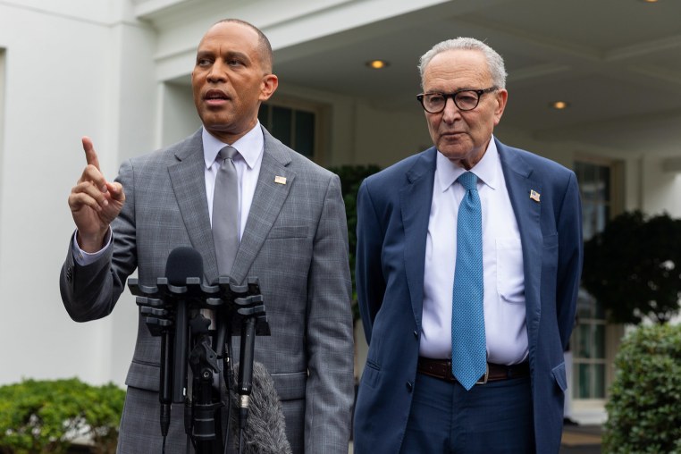 Schumer - Jeffries post White House budget meeting press conference in Washington DC