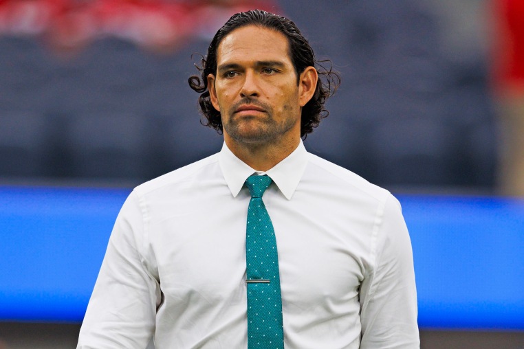Mark Sanchez at an NFL game in 2023.