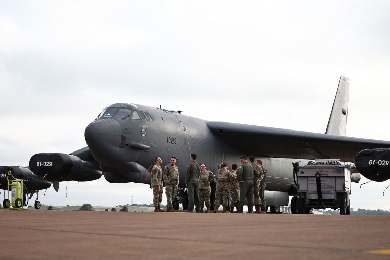 Flight crew from US Air Force 501st Combat Support Wing and 307th Bomb Wing.