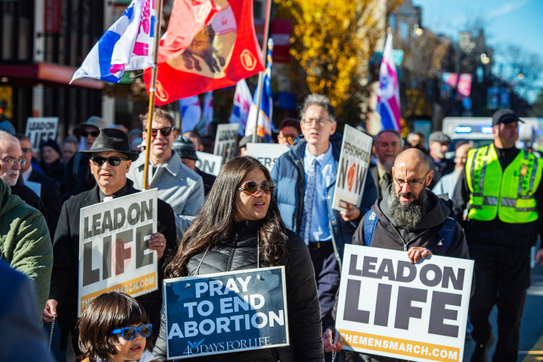 Anti-abortion demonstrators in Boston