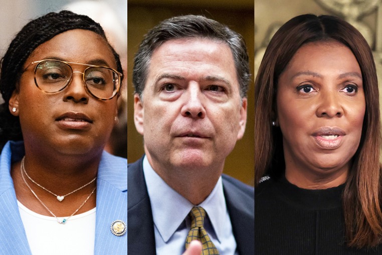 LaMonica McIver; James Comey; Letitia James.
