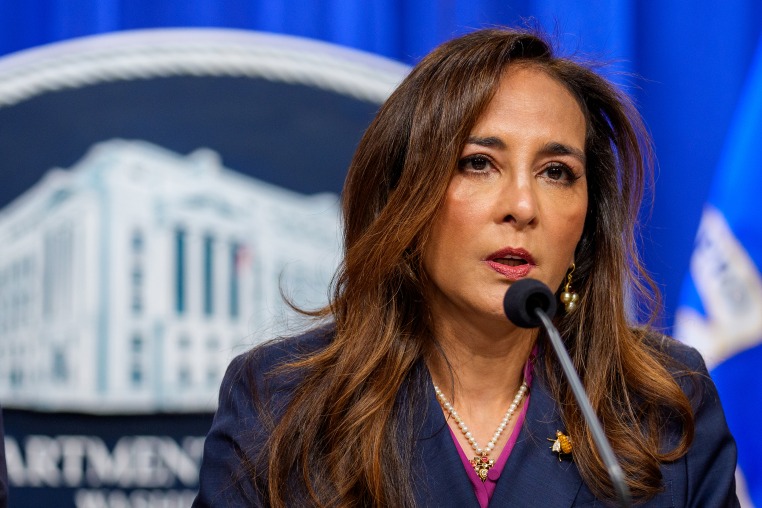 Assistant Attorney General for Civil Rights Harmeet Dhillon speaks during a news conference at the Justice Department on September 29 in Washington, DC.