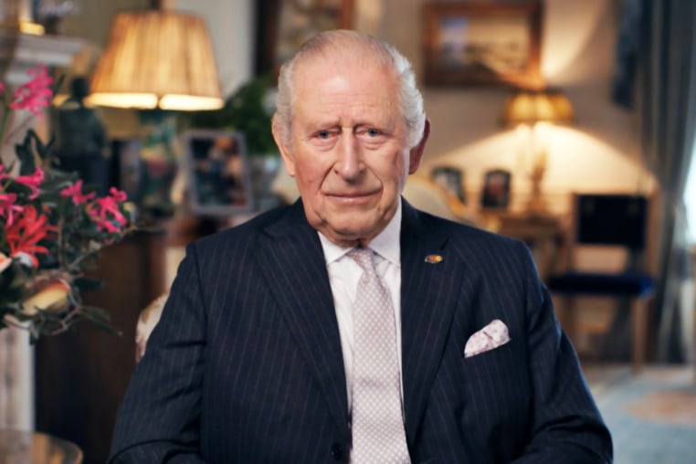 Handout photo provided by Channel 4 of King Charles III in The Morning Room at Clarence House, London, recording a personal message, to be broadcast today, as part of Stand Up To Cancer 2025, a joint campaign from Cancer Research UK and Channel 4. In his message, the King will stress the important of cancer screening programmes in enabling early diagnosis and will reflect on his own recovery journey. Issue date: Friday December 12, 2025.