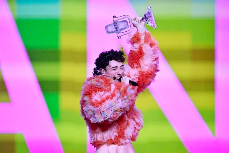Nemo celebrates winning the 2024 Eurovision Song Contest