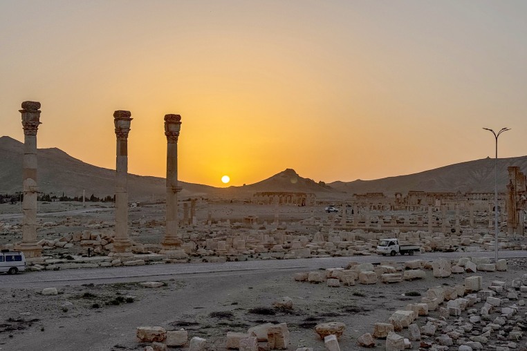Traces of war in Syria's ancient city of Palmyra.