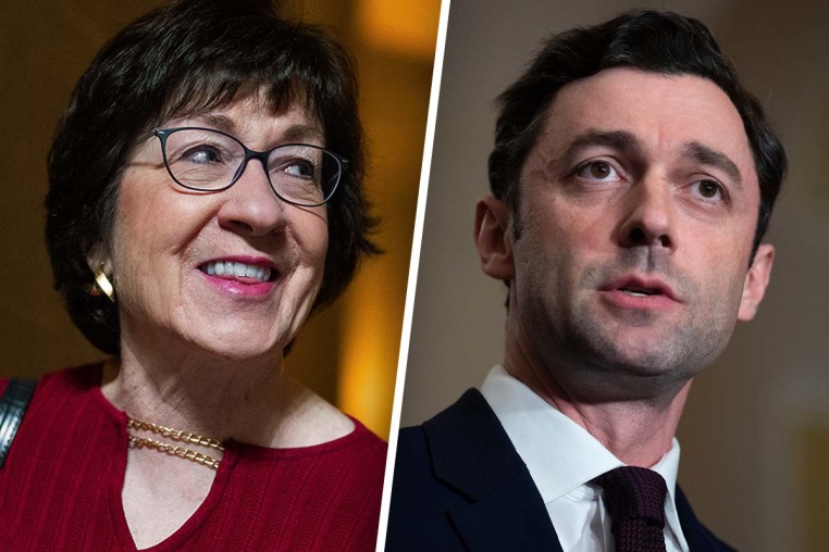 Sen. Susan Collins, R-Maine, and Sen. Jon Ossoff, D-Ga.