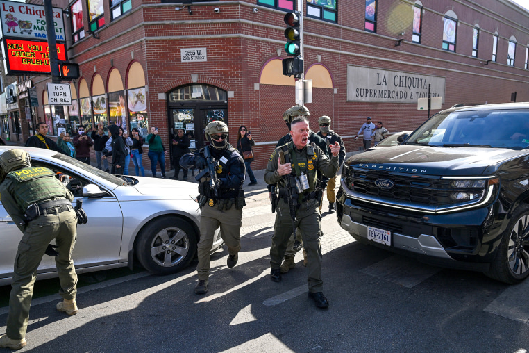 U.S. Border Patrol Agents Enforce Operation Midway Blitz In Chicago, Illinois