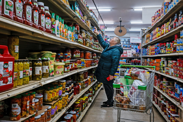 A shopper at a grocery store in Brooklyn, N.Y., on Dec. 12, 2025.