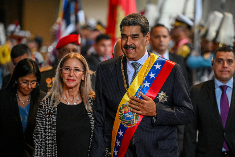 Venezuela's President Nicolas Maduro and his wife Cilia Flores.