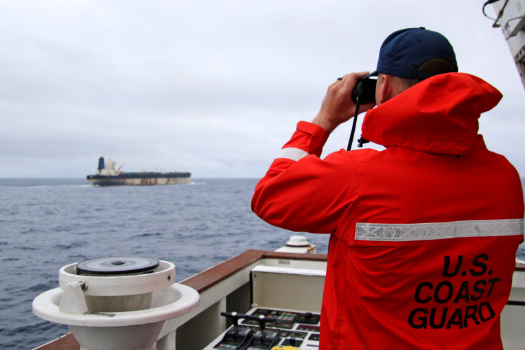 The U.S. European Command posted this image on X, alongside an update that the Department of Justice and Homeland Security have "today announced the seizure of
the M/V Bella 1 for violations of U.S. sanctions."