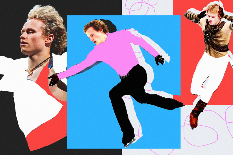 Photo illustration of Ilia Malinin 