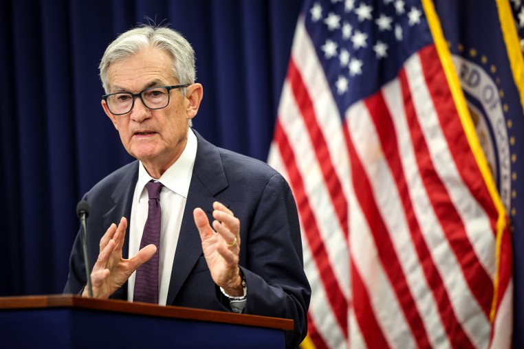 Image: Fed Chair Jerome Powell Holds News Conference On Interest Rate Decision
