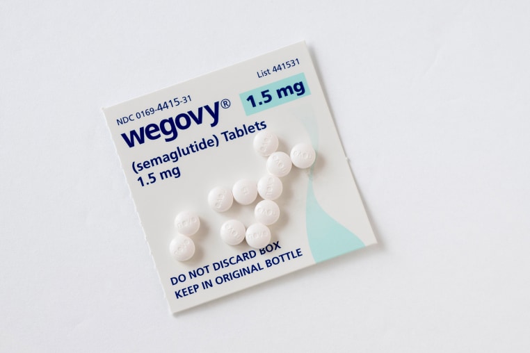 Still life of the new Wegovy semaglutide tablets by Novo Nordisk