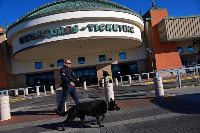 El Paso International Airport after temporary closure of its airspace was lifted