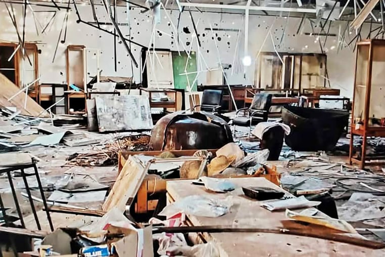 Destruction at Sultan Ali Dinar Museum in Al Fasher, North Kordofan.