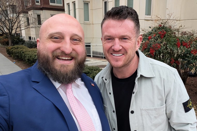 Tommy Robinson, right, and Joe Rittenhouse, left, from the US state department.