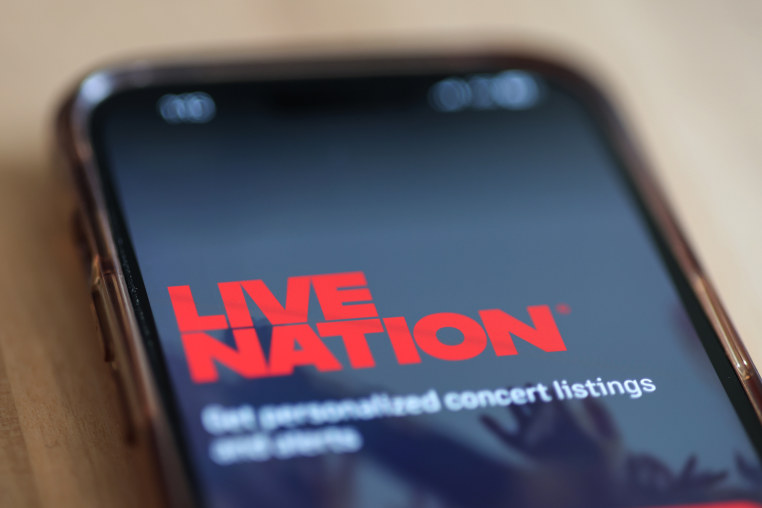 The Live Nation app displayed on a smartphone screen