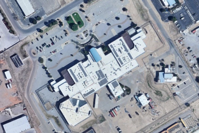 A satellite view of the Dana Ana County Detention Center in Las Cruces, N.M.