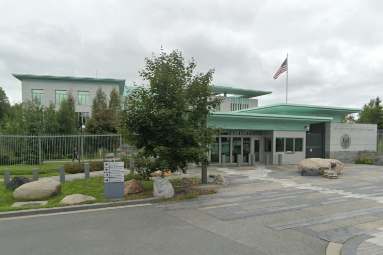 The U.S. Embassy in Oslo, Norway.