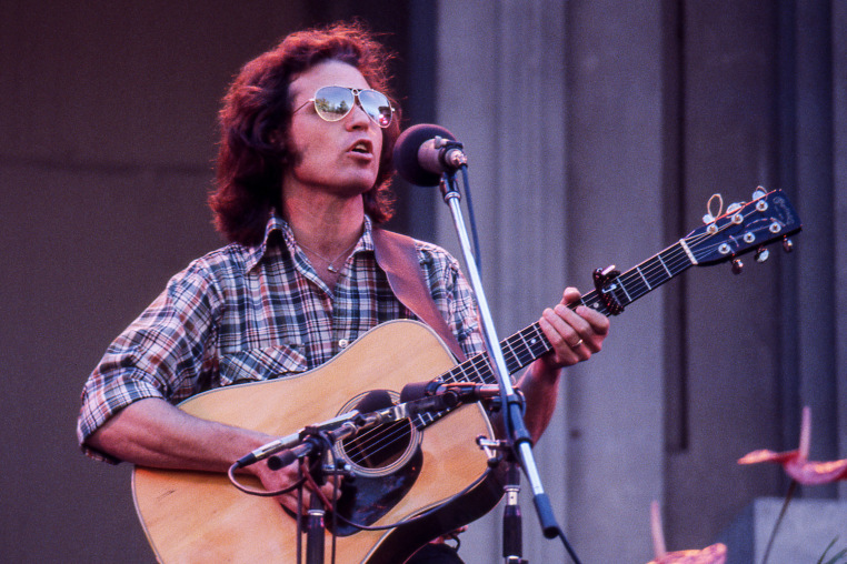 Country Joe McDonald performs in 1977.