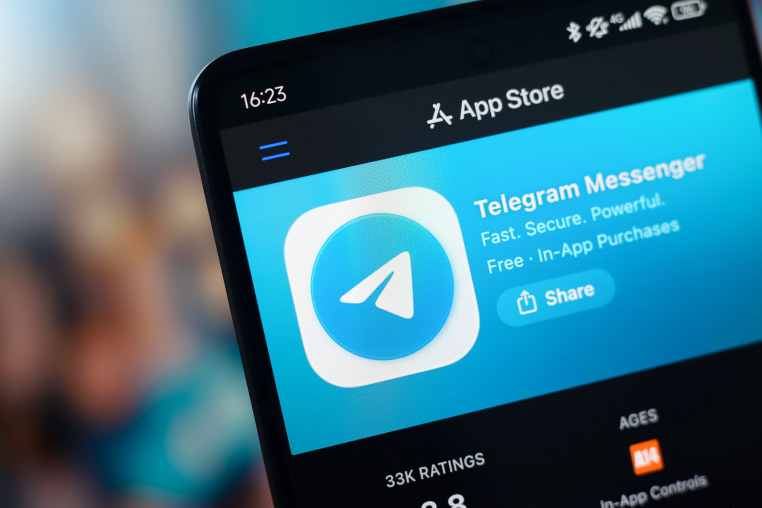 The Telegram app in the Apple App Store