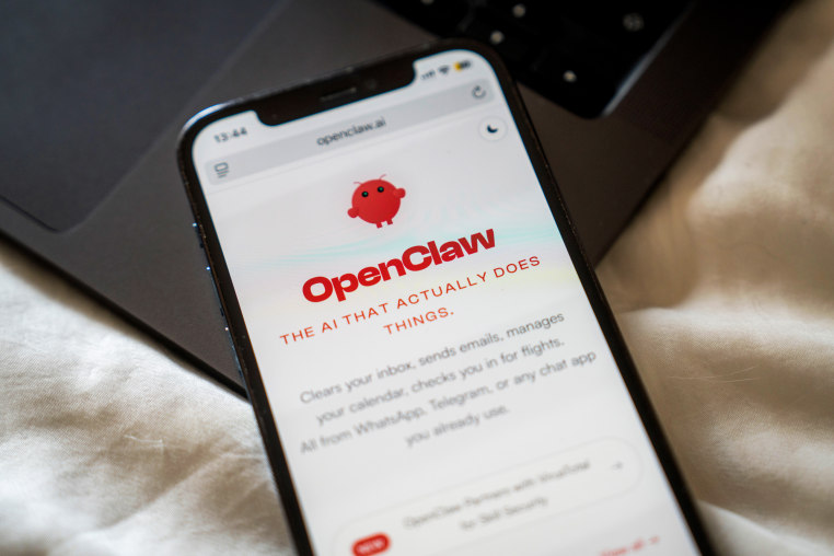 The OpenClaw website displayed on an iPhone screen