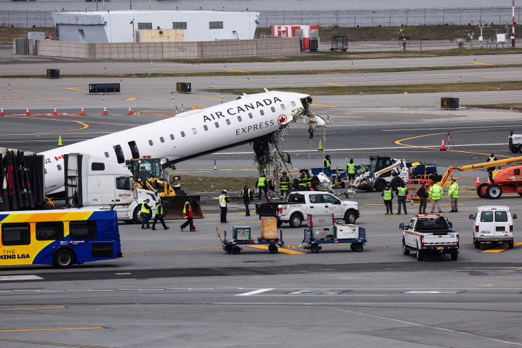 Air Canada Express Plane Collides With Fire Truck At LaGuardia Airport