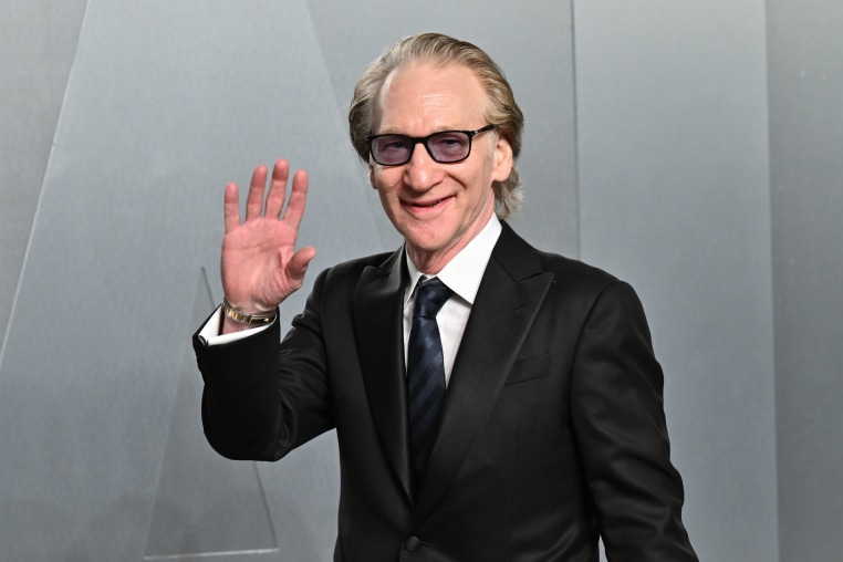 Bill Maher arrives at the Vanity Fair Oscar Party on March 15, 2026, at the Los Angeles County Museum of Art.