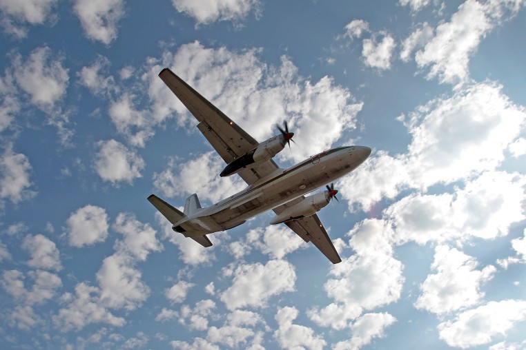 An-26 (according to NATO codification: Curl - Soviet Russian military transport aircraft.