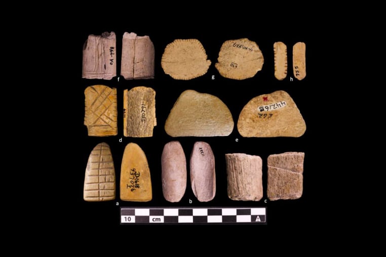 Some of the earliest known examples of dice come from Native Americans. Examples E and G were found at the Lindenmeier site in Northern Colorado.