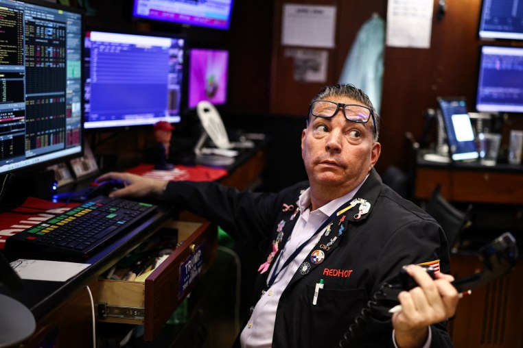 A trader works on the floor of the New York Stock Exchange on April 2, 2026. 