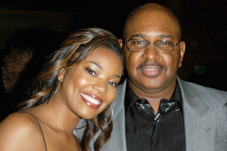 From left, Gabrielle Union, Sylvester Union, and Chris Union pose for a family portrait
