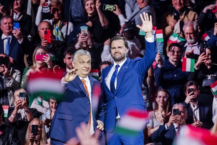 Image: JD Vance Supports Viktor Orban Election Campaign In Budapest