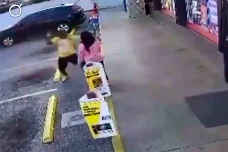 President Donald Trump posted a graphic video Thursday night showing what he said was a "An Illegal Alien Criminal from Haiti" beating "an innocent woman to death with a hammer at a gas station in Florida." 