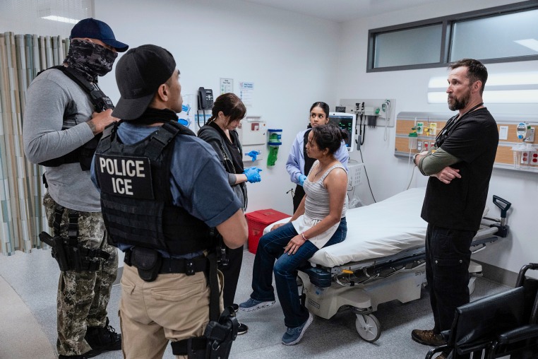 The March 19 episode of "The Pitt," titled "5:00 p.m.," featured ICE agents